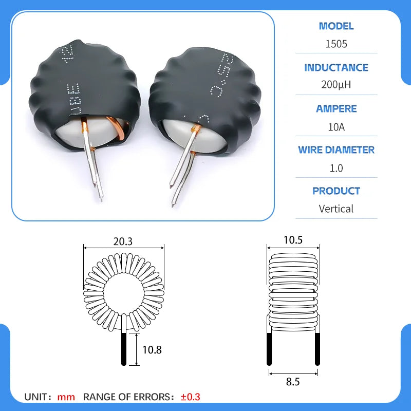 12x8.5x5 20x12x8 26x16x10 Amorphous Nanocrystalline Inductors Toroidal Choke Common Mode Filter Inductor