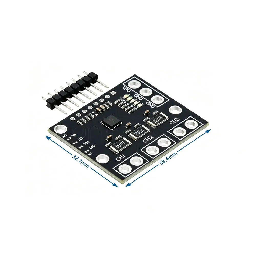 I2C SMBUS INA3221 Triple-Channel Shunt Current Power Supply Voltage Monitor Sensor Board Module Replace INA219 With Pins