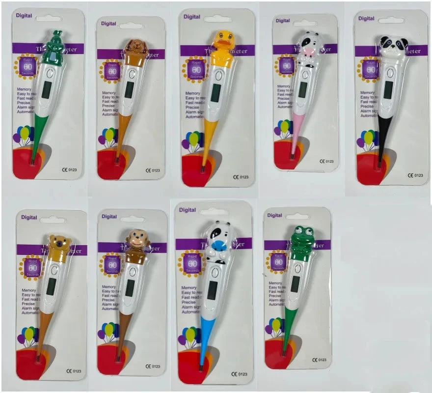 Hot Selling Cute Animal Digital Thermometer Waterproof Flexible Tip Fast Accurate Reading Baby Oral Armpit Temperature Checker