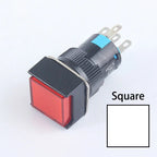5V 12V 24V 220V 16mm Plastic Momentary LED Illuminuted Maintained Self-locking Push Button Switches Latching Push Button Reset