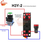 DC12V DC24V AC220V Digital Time Relay Mini Power-on Delay Controller Time Relay Cycle Time Control Delay Device with Base Socket