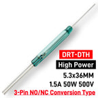 High Power SPDT Reed Switch 3 Pin 120V 127V 220V 230V 250V 400V 500V Voltage Normally Open/Closed NO/NC Magnetic Contact Sensor