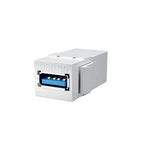 Female to Female Keystone Jack Adapter USB3.0 USB-A Type-C HDMI-Compatible 4K Snap-In Coupler Connector For Wall Plate Panel