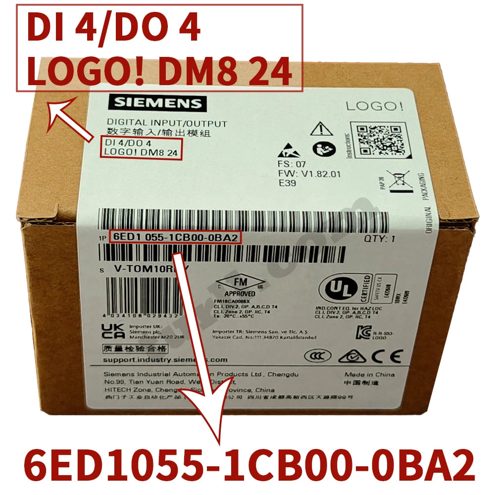 SIEMENS PLC logo, 6ED1052-1MD08/1CC08/1FB08/1HB08/0BA2, 6ED1055-1FB00/1MB00/1MA00/1MM00/1NB10/1FB10-0BA2, Original Brand New