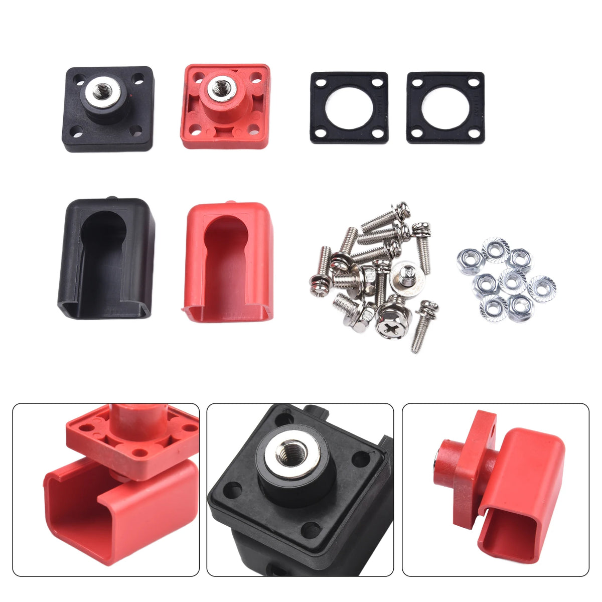 2pc 100-200A High Current Energy Storage Terminal Battery Connector Terminal Block Electrical Testing Equipment Accessories