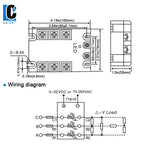 LCTC Three-phase Solid State Relay SSR 3 Phase 10A 25A 40A 60A 80A 100A 120A 150A 200A AC Control AC DC Control AC 25DA 380VAC