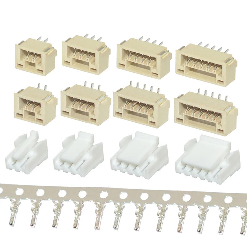 5/10sets GH1.25 GH 1.25 1.25mm with lock Connector Socket Pin Header Vertical Horizontal JST Housing Terminal 2 3 4 5 6 7 8 pin
