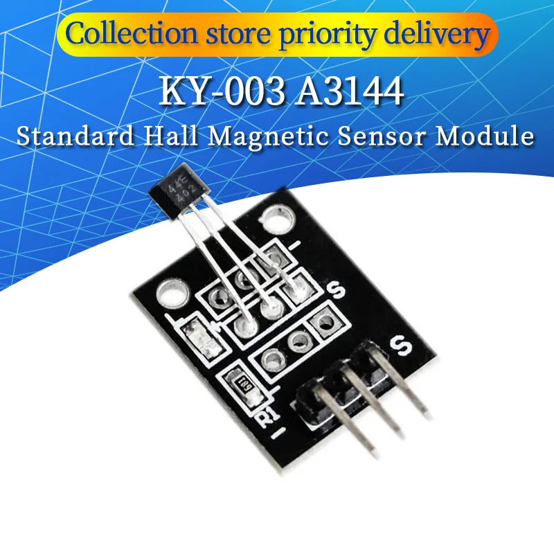 5/20/50Pcs KY-003 A3144 Standard Hall Magnetic Sensor Module Works with Arduino Boards for Arduino