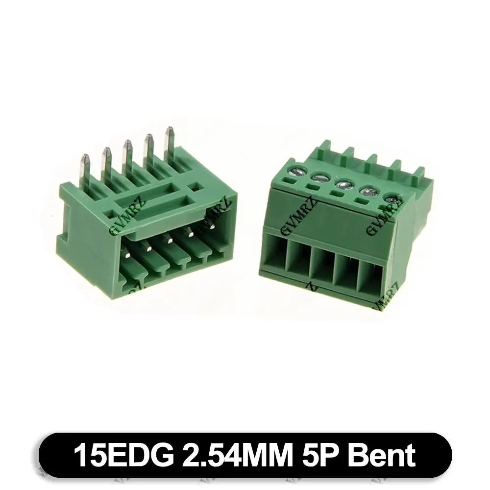 5Set 15EDG 2.54mm PCB Seal Screw Terminal Block 2 ~ 12 Pin KF15EDG Female Socket Pin Header Wire Connector +2.54 Male Plug 9P
