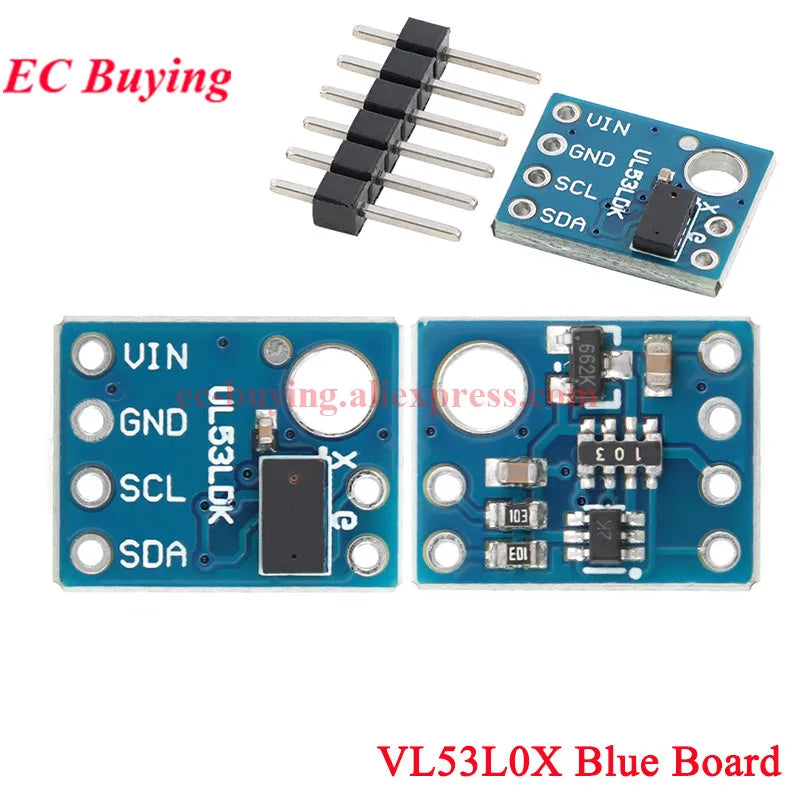 10Pcs/1pc VL53L0X V2 Time-of-Flight (ToF) Laser Ranging Sensor Breakout 940nm GY-VL53L0XV2 Laser Distance Module I2C IIC GY-530