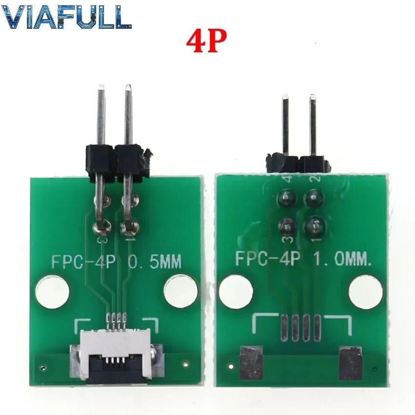 0.5mm FPC/FFC Breakout Board with Right Angle Male Pins, Pre-Soldered 2.54mm DIP Adapter for Flat Ribbon Cable, 4-80P