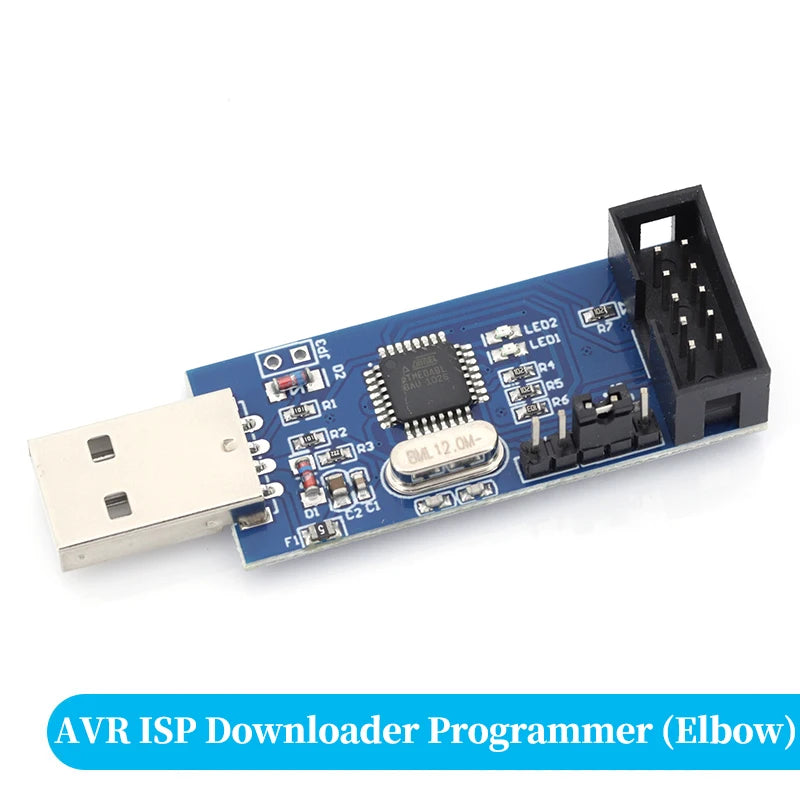 MGQH USBASP USBISP AVR Programmer USB ATMEGA8 ATMEGA128 ATtiny/CAN/PWM 10Pin Wire Module DIY + 10Pin To 6 Pin Adapter Board