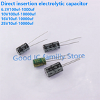 dip Electrolytic capacitor 6.3V 10V 16V 25V 10uf 22UF 33UF 47UF 100UF 220UF 330UF 470UF 680UF 820UF 1000UF  1500UF