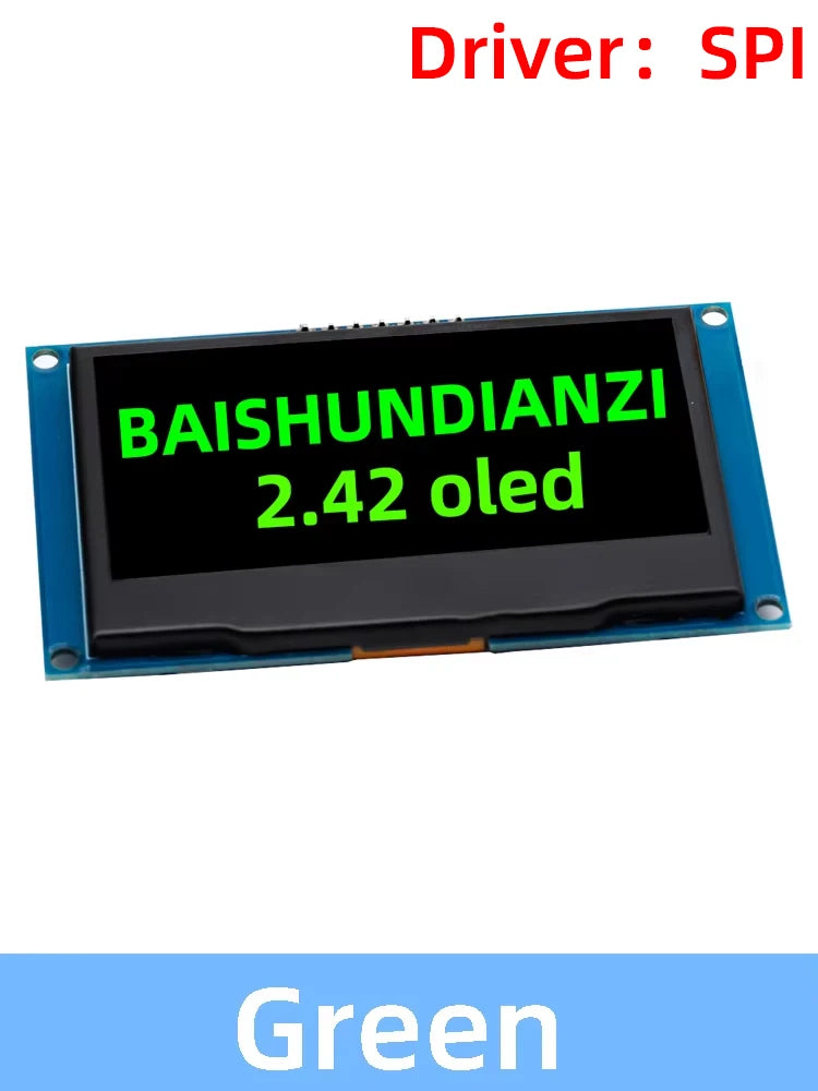 ‌2.42 Inch SSD1309 OLED Display Module 128x64 HD Screen - SPI/I2C Dual Interface 7-Pin Compatible with for Arduino UNO R3
