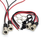 50V 10A DC099 5.5 X 2.1mm and 5.5 X 2.5mm DC Power Socket Threaded Female Connector Adapter with 18AWG Cable Wires DC-099