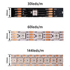 WS2815 Led Strip With14/17/21Keys Controller (WS2812B WS2813 Updated) RGB Individually Addressable Kits 30/60/144 Leds/M DC12V