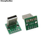 2pcs Vertical USB 2.0 Male Plug Head Connector PCB Converter Adapter Breakout Board 90 Degree Vertical