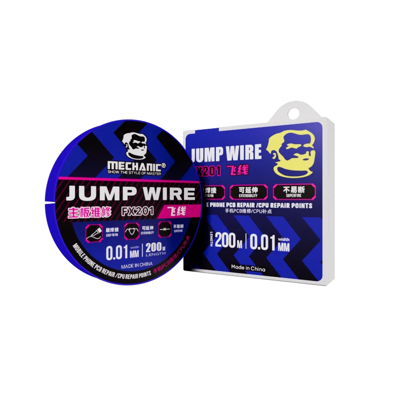 MECHANIC FX105 Ultrafine Insulated Jump Wire for Mobile Phone Motherboard CPU PCB FPC Fast Tinning No Resistance Repair Fly Line