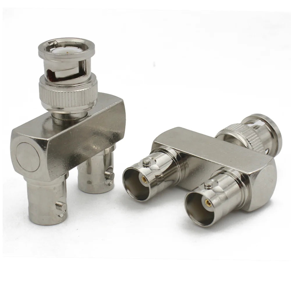 BNC Male To 2×BNC Female  Adapter Q9 BNC Type to Dual BNC Female 3 Way Audio Splitter Tee Type RF Coax Connector BNC-JKK
