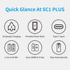 XTAR 26800 Battery Charger QC PD USB C 3A Fast Charging 21700 26650 26800 NiMH D Batteries 10W Power Bank 18650 Charger SC1 PLUS