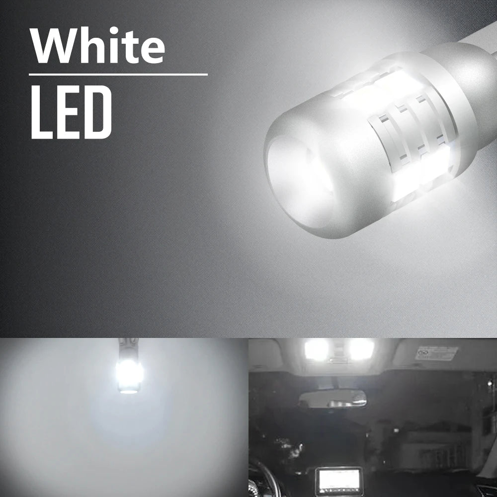 Stella 2pcs 9-46V T10 LED W5W 3000k Warm White 4300K Nature White 6000K Cold White High Bright Lamp Canbus Bulb 9SMD 3030 Chip