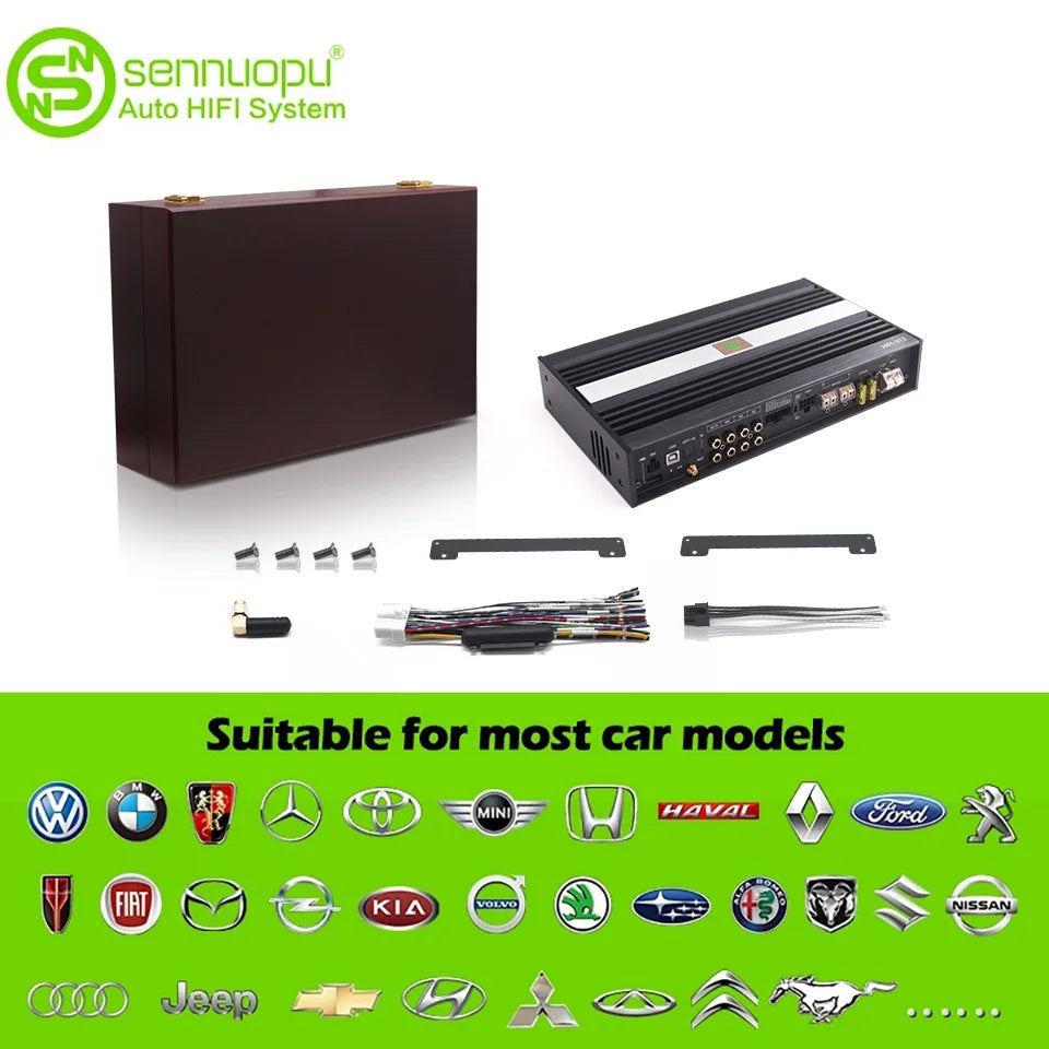 Sennuopu X12 10 Channel Dsp Processor Bluetooth Car Audio Amplifier 1000w 12 V Auto  Stereo 8 Ch Automotive Amp for Car Sound