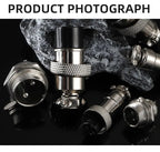 GX20 Aviation Connector 2/3/4/5/6/7/8 Pin Male Female Metal Plug Socket Push Pull Cable Connector Silver Plated Co