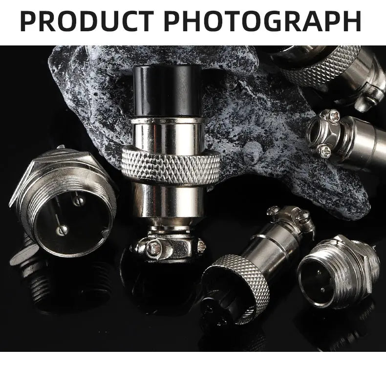 GX20 Aviation Connector 2/3/4/5/6/7/8 Pin Male Female Metal Plug Socket Push Pull Cable Connector Silver Plated Co