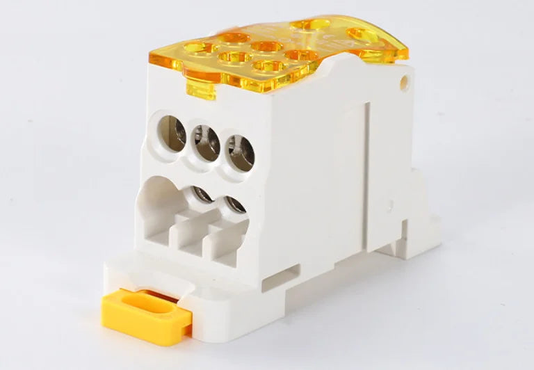 Power Distribution Block UKK250A UKK400A UKK500A 1 In 11 Out Single Pole DIN Rail Electrical Cable Connector Wire Terminal