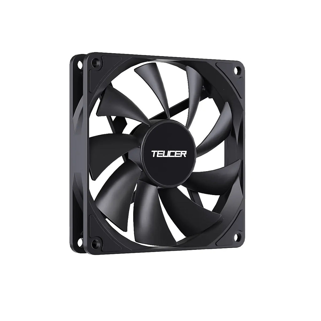 TEUCER 8015 Computer Case Fan 80mm/92mm 4-pin PWM High Airflow Ultra-thin Cooling Fan 1200-3000RPM Cascadable FDB Bearing Fan