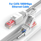 Denswire Tool-Free RJ45 Connectors | UTP Cat5e Cat6 Cat7 Ethernet Plugs for Solid & Stranded Cable