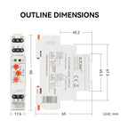 ETEK Floatless Water Level Relay Switch Electronic Liquid Level Controller 5A  AC 220V  SPDT 12V EKR8
