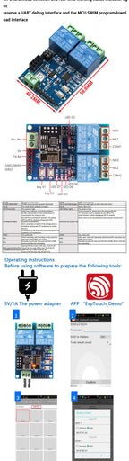 ESP8266 ESP-01 5V 1 Channel 2 Way WiFi Relay Module Things Smart Home Remote Control Switch ESP01 WIFI Wireless Module Phone APP