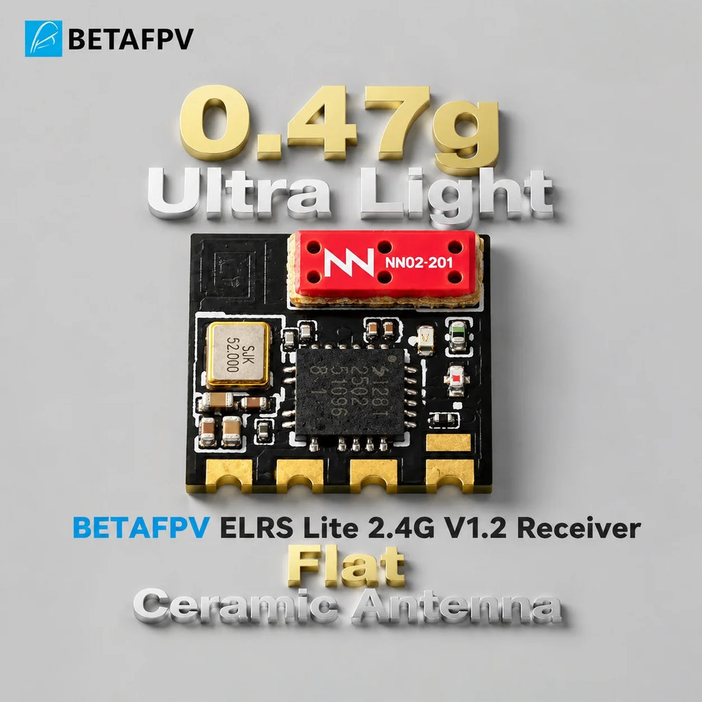 BETAFPV ELRS Lite 2.4G V1.2 Receiver Featuring ESP8285 MCU And SX1280 RF Chip With Flat Antenna For Micro Tiny Whoop Drone New
