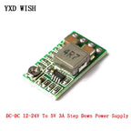 5pcs Mini DC-DC 12-24V To 5V 3A Step Down Power Supply Module Voltage Buck Converter Adjustable 97.5% 1.8V 2.5V 3.3V 5V 9V 12V
