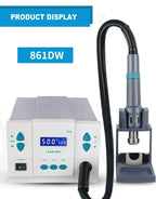 861DW Original 1000W 220/110V heat gun lead free hot air soldering station microcomputer temperature Rework Station+7nozzle