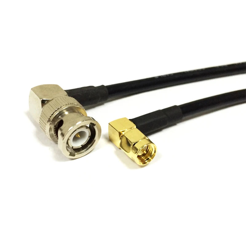 Wireless Patch Lead Cable SMA Male Right Angle to BNC Plug 90-Degree Adapter RG58 50cm/100cm Wholesale New