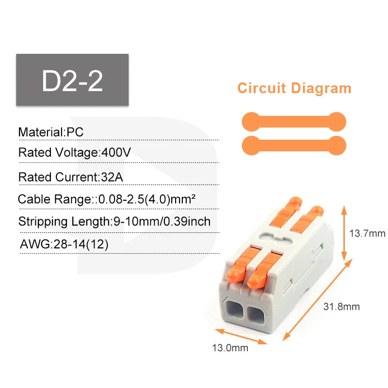 10PCS 2/3 in 2/3 out Quick Wire Connector Universal Compact SPL 222 223 Lever Push-in Electrical Cable Terminal Led Strip Light
