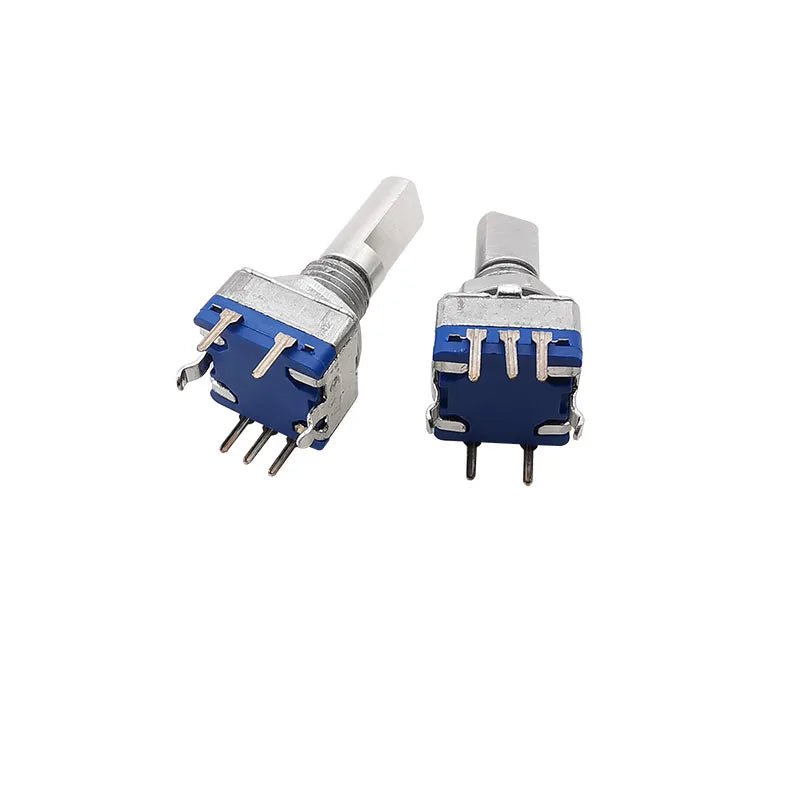 5Pcs/lot 20 Position 360 Degree Rotary Encoder EC11 Push Button 5 Pin Handle Long 15/20MM With A Built In Push Button Switch