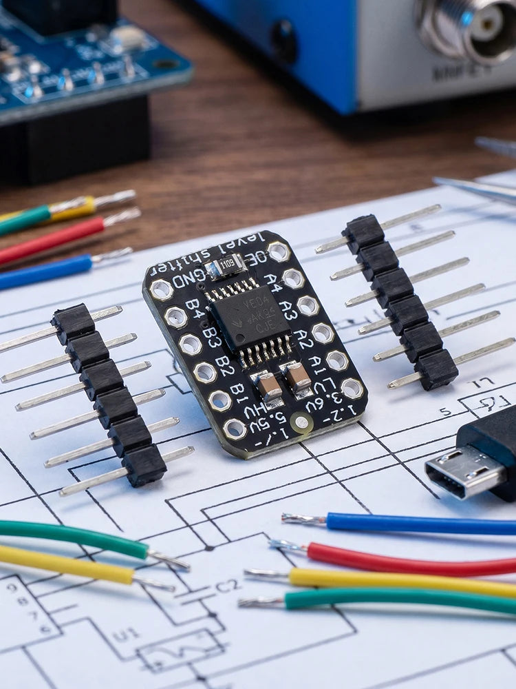 5V 3.3V Logic Level Shifter Modules Multi Purpose Auto Direction Signal Level Shifter Lightweight for Hardware Development