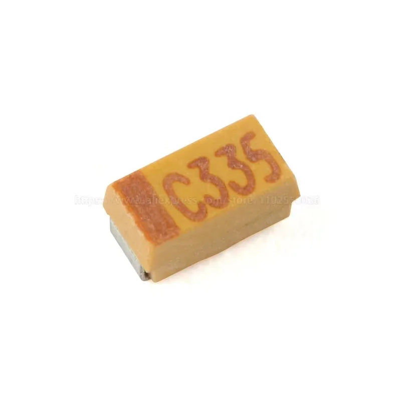 10PCS 3.3UF 335 335K 16V 25V 35V 50V A B C D 3216 3528 6032 7343 10% SMD 335C 335E 335V 335T Tantalum Capacitor