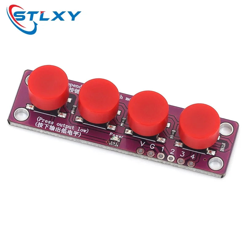 Stlxy Four Touch Switch Button Module Suitable for Single-chip Microcontroller ARM Raspberry-Pi Arduino Development