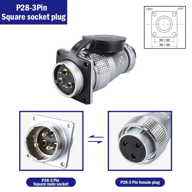 PLS28 P28-2/3/4/5/7/8/10/12/16/17/20/24/26 Pin Aviation Connector Plug WS28 Male Female Plug Socket Connector