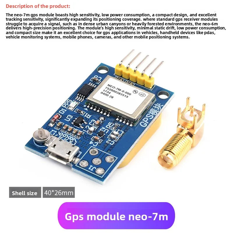 NEO-6M/7M/8M GPS Module for 51 MCU STM32,Arduino,APM2.5 Flight Control.High Sensitivity,Low Power,Fast Positioning with Antenna!