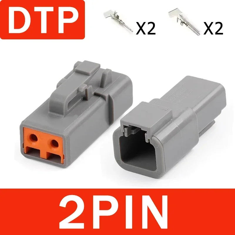 Deutsch DT/DTM/DTP/DTF Multi-Pin Waterproof Connector | 22-14AWG Sealed Plug for Heavy Duty Truck & Bus Electrical Systems