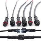 M12 IP67 Waterproof Connector Cable 2/3/4 Pin Male Female Plug with PVC Wire for Car LED Light Motorcycle Modification Accessory