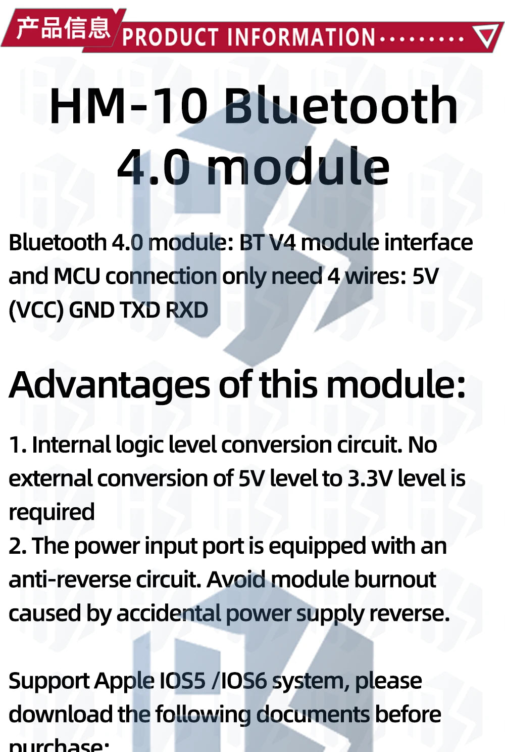 HM-10 BLE 4.0 (Bluetooth Low Energy) UART Transparent Wireless Module-Bi-Directional 3.3V/5V Logic Level Shifter for Arduino