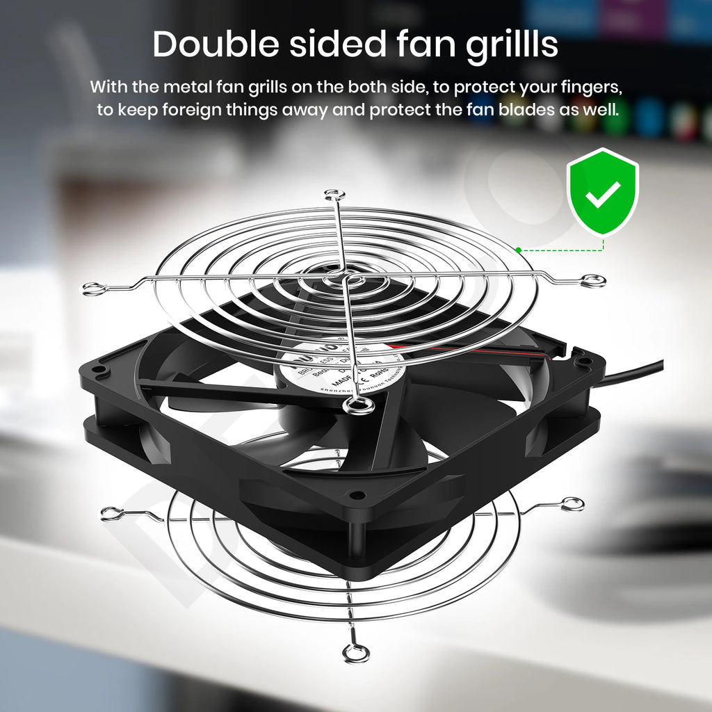 120mm 3000RPM Fan Cooling With Controller 12cm 12V 220V Btc Machine Chassis Workstation Cabinet Radiator Server Fan
