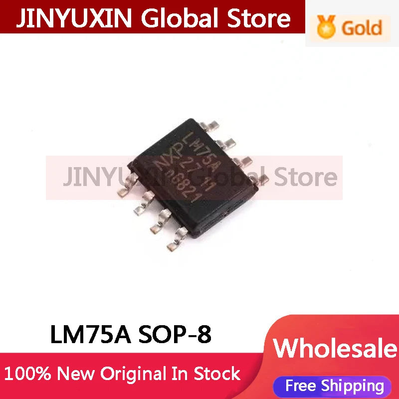 10-50pcs LM75 LM75AD LM75A package SOP-8 chip temperature sensor IC Wholesale in Stock