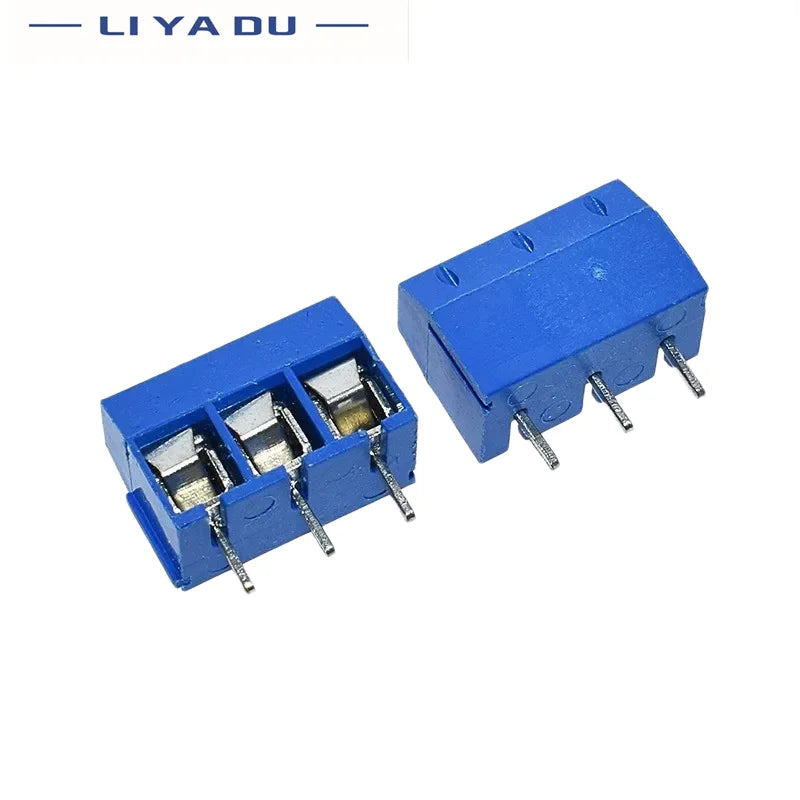 100PCS KF301-2P 3p Splicing, screw type PCB spacing 5.0 connector terminals, terminal KF301 Red, blue, green, black